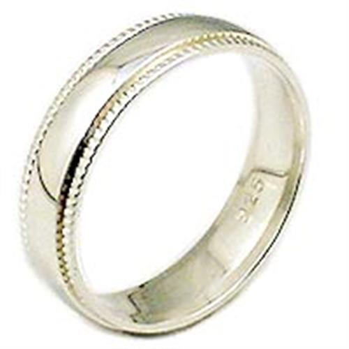 MA02516 - High Polished 925 Sterling Silver Ring with No Stone in No Stone