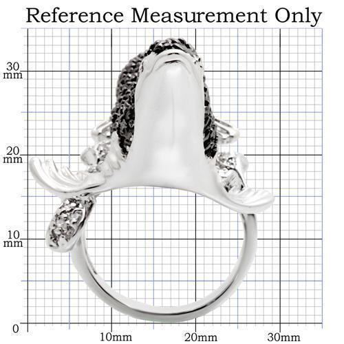 MA0W003 - Rhodium + Ruthenium Brass Ring with AAA Grade CZ in Multi Color