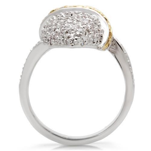 MA0W099 - Gold+Rhodium Brass Ring with AAA Grade CZ in Topaz