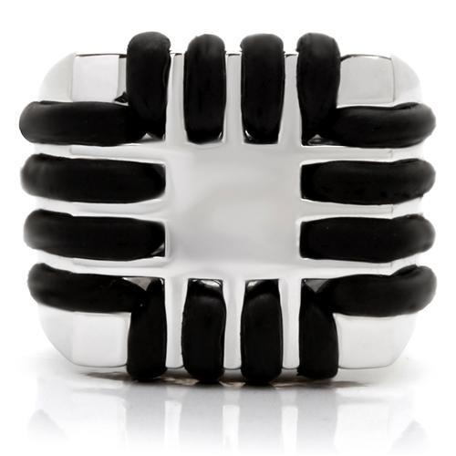 MA0W123 - Rhodium Brass Ring with No Stone