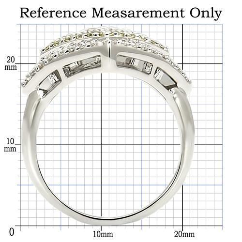 MA0W220 Rhodium Brass Ring with AAA Grade CZ in Topaz