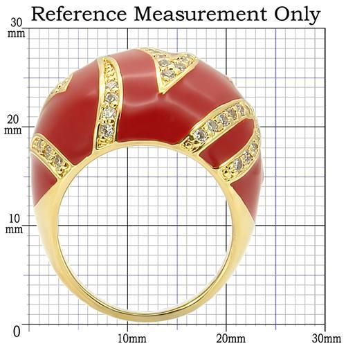 MA0W229 - Gold Brass Ring with AAA Grade CZ in Clear