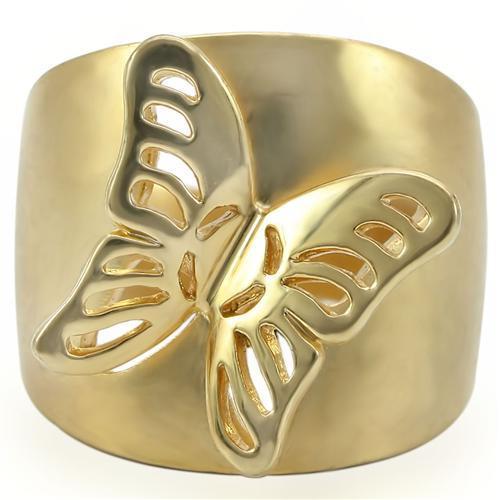 MA0W369 - Matte Gold & Gold Brass Ring with No Stone