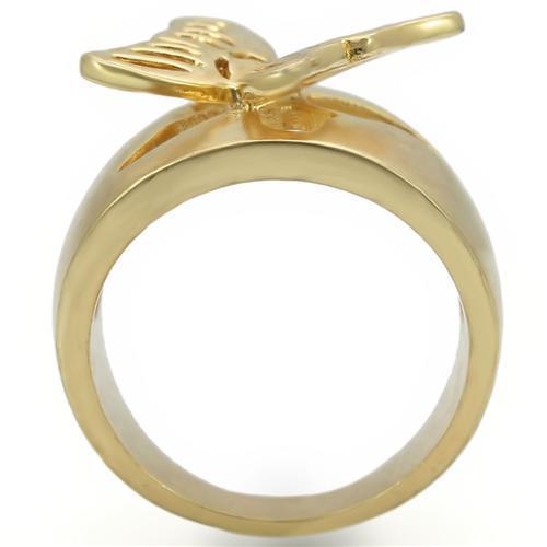 MA0W369 - Matte Gold & Gold Brass Ring with No Stone