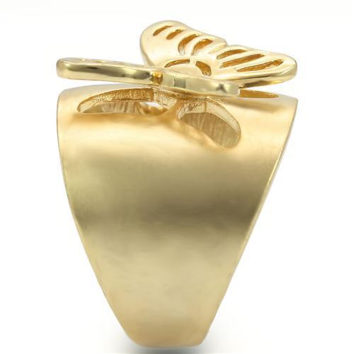 MA0W369 - Matte Gold & Gold Brass Ring with No Stone