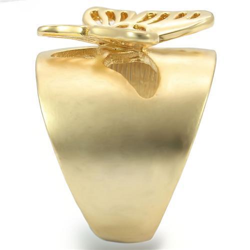 MA0W369 - Matte Gold & Gold Brass Ring with No Stone