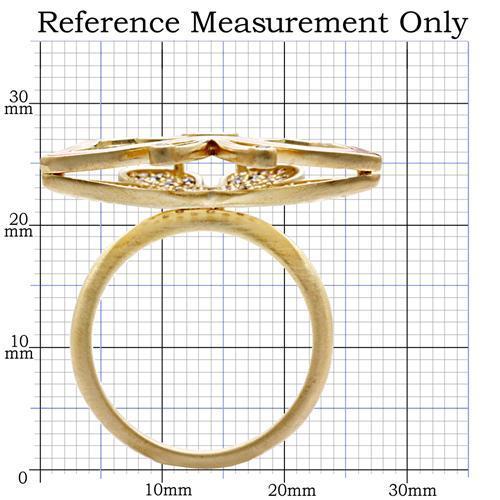 MA1W096 - Matte Gold Brass Ring with AAA Grade CZ in Multi Color
