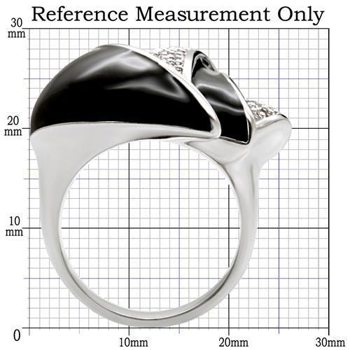 MA1W105 - Rhodium Brass Ring with AAA Grade CZ in Clear