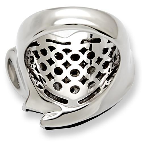 MA1W105 - Rhodium Brass Ring with AAA Grade CZ in Clear