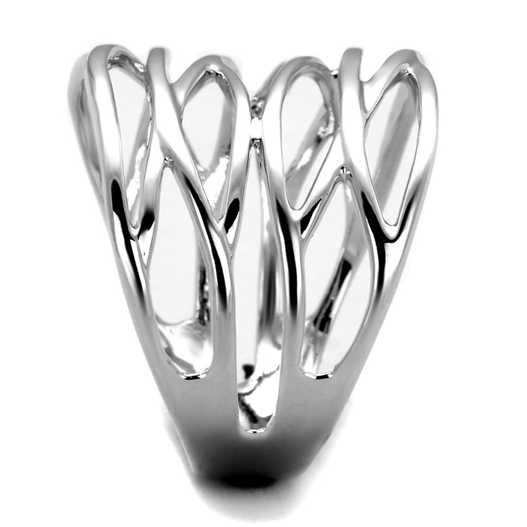 MA3W1065 - Rhodium Brass Ring with No Stone