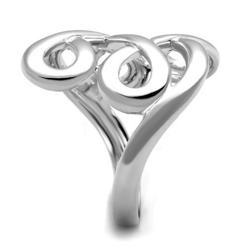 MA3W1076 - Rhodium Brass Ring with No Stone