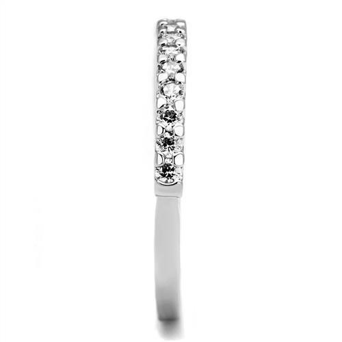 MA3W1232 - Rhodium Brass Ring with AAA Grade CZ in Clear