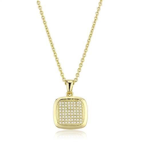 MA3W1269 - Gold Brass Jewelry Sets with AAA Grade CZ in Clear