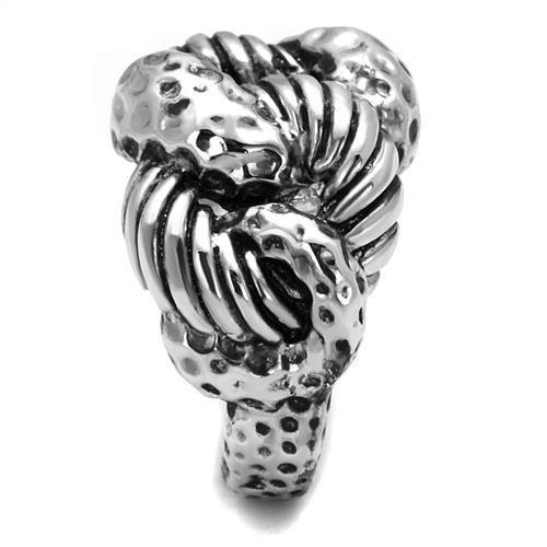 MA3W1310 - Rhodium Brass Ring with Epoxy in Jet