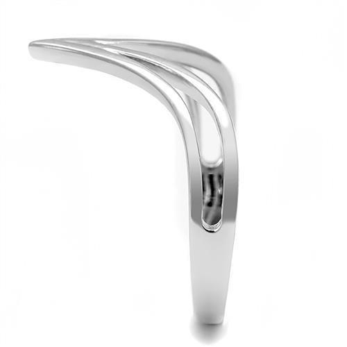 MA3W1383 - Rhodium 925 Sterling Silver Ring with No Stone