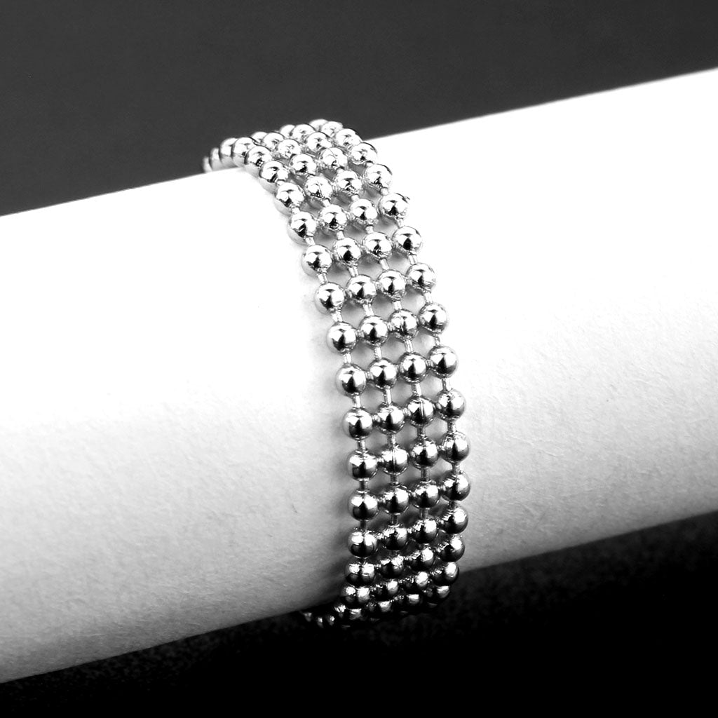 MA3W1622 - Rhodium Brass Ring with No Stone in No Stone