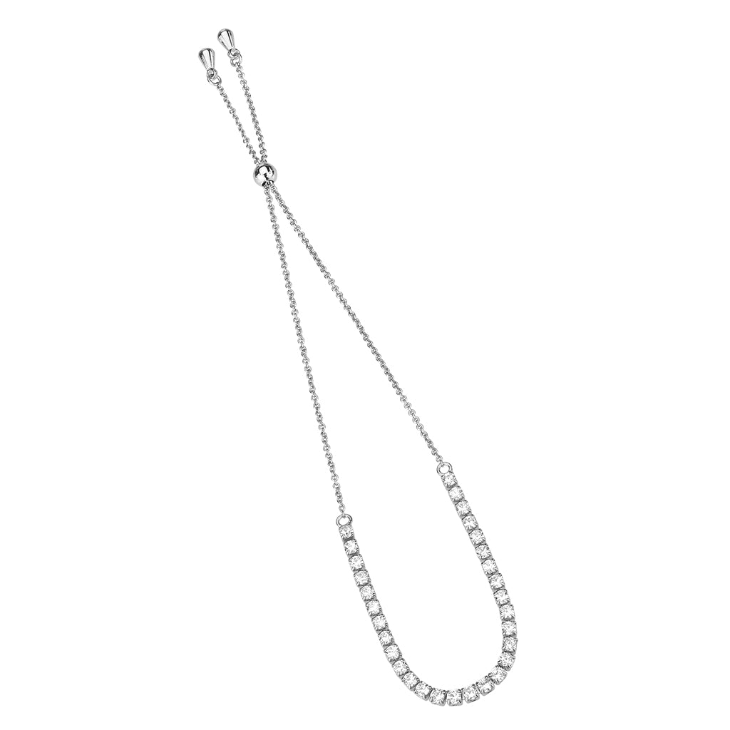 MA3W1643 - Rhodium Brass Bracelet with AAA Grade CZ in Clear