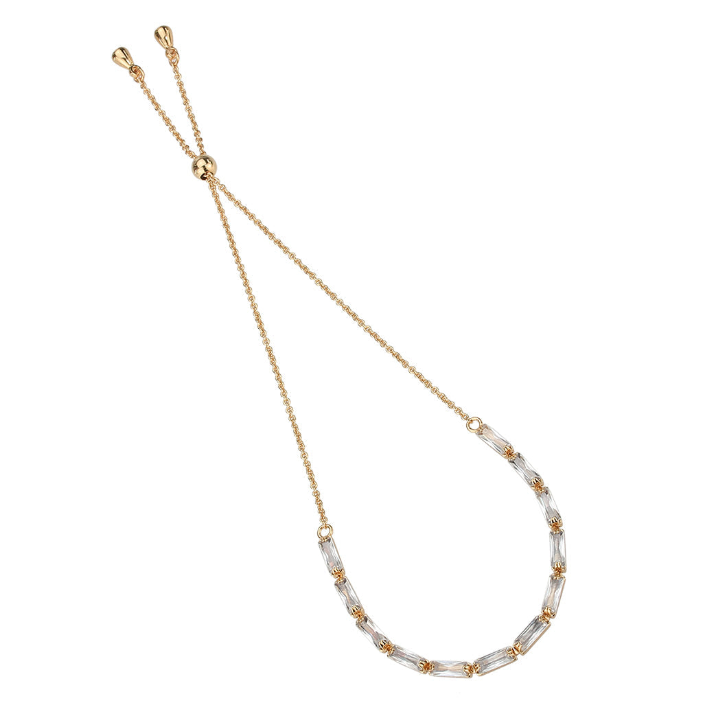 MA3W1654 - Rose Gold Brass Bracelet with AAA Grade CZ in Clear