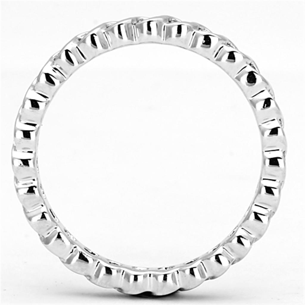 MA3W489 - Rhodium Brass Ring with AAA Grade CZ in Clear