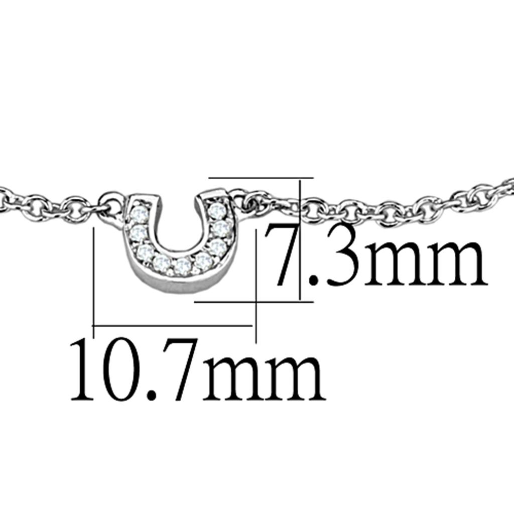 MA3W710 - Rhodium Brass Bracelet with AAA Grade CZ in Clear