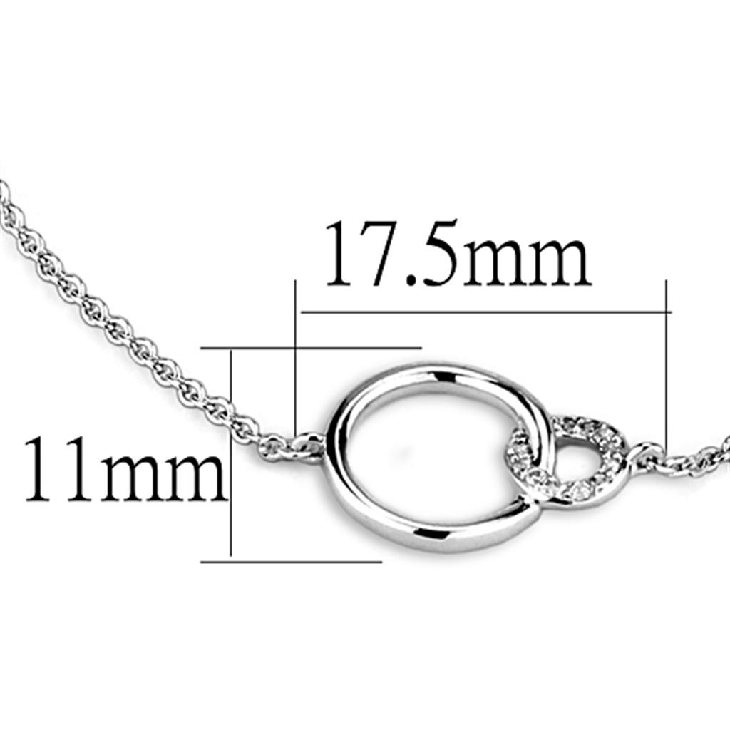 MA3W711 - Rhodium Brass Bracelet with AAA Grade CZ in Clear