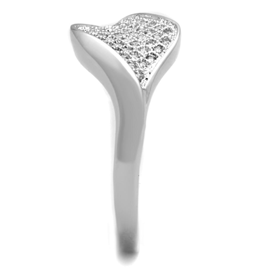 MA3W726 - Rhodium Brass Ring with AAA Grade CZ in Clear