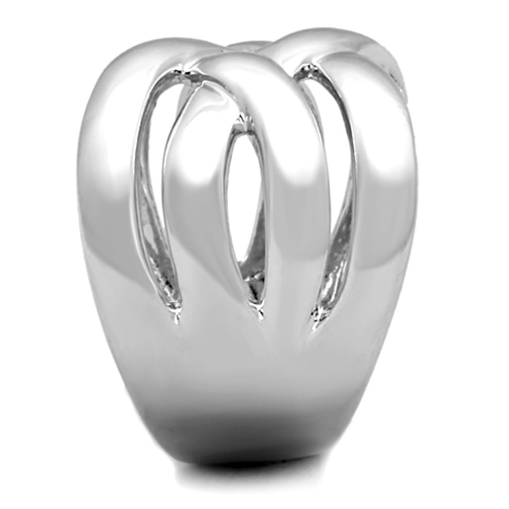 MA3W784 - Rhodium Brass Ring with No Stone