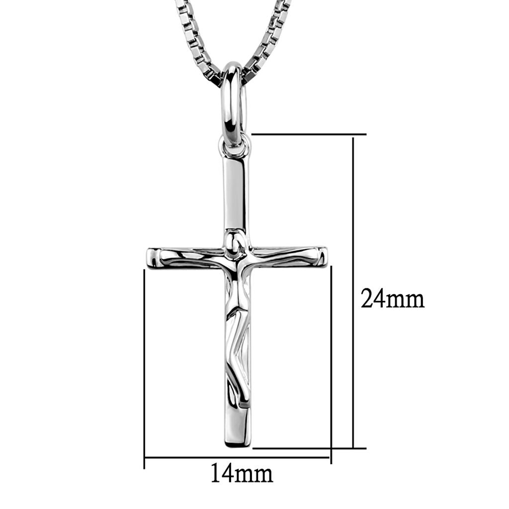 MA3W847 - Rhodium Brass Chain Pendant with No Stone