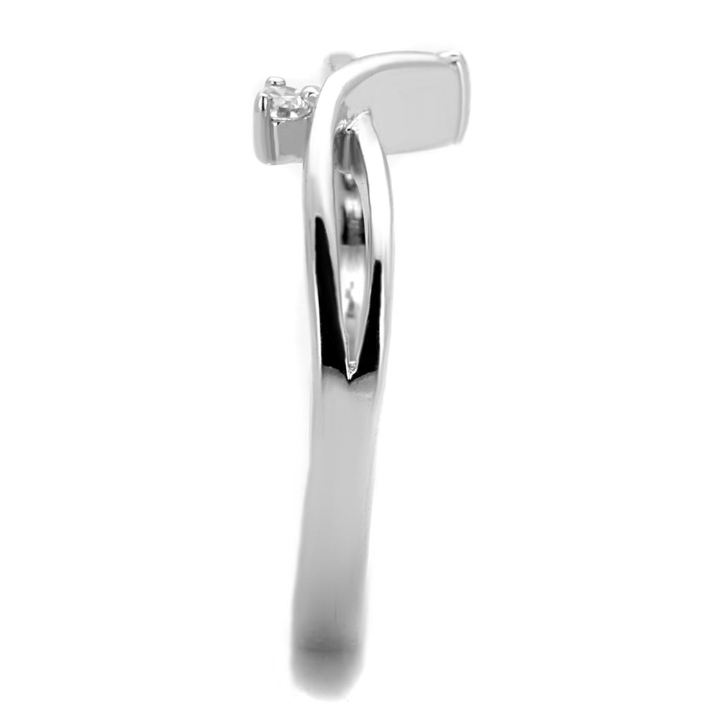 MA3W852 - Rhodium Brass Ring with AAA Grade CZ in Champagne