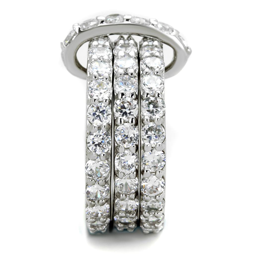 MA3W875 - Rhodium Brass Ring with AAA Grade CZ in Clear