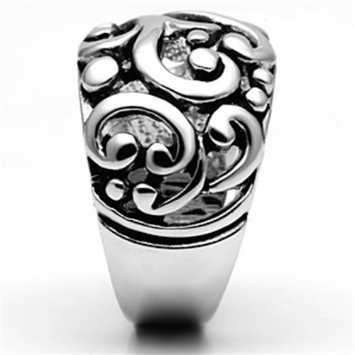 MA3W052 - Rhodium Brass Ring with No Stone