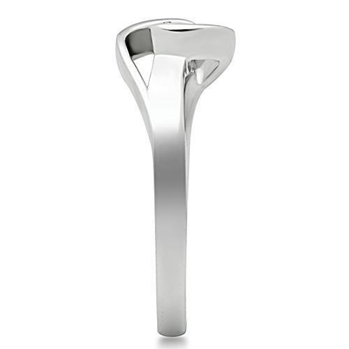 MA3W114 - Rhodium Brass Ring with AAA Grade CZ in Clear