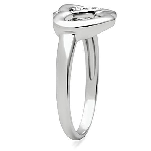 MA3W123 - Rhodium Brass Ring with AAA Grade CZ in Clear