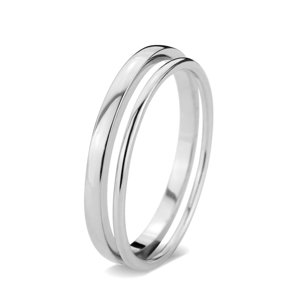 MA3W1625 - Rhodium Brass Ring with No Stone in No Stone