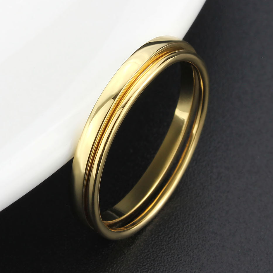 MA3W1626 - Flash Gold Brass Ring with No Stone in No Stone