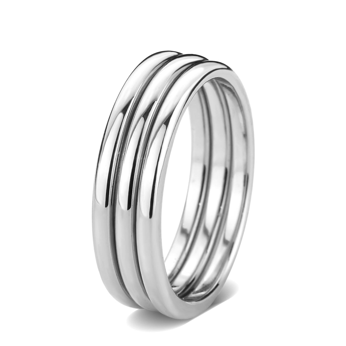 MA3W1627 - Rhodium Brass Ring with No Stone in No Stone