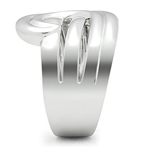 MA3W165 - Rhodium Brass Ring with No Stone