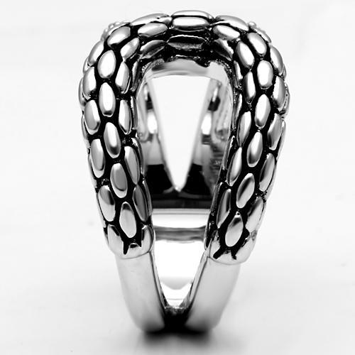 MA3W202 - Rhodium Brass Ring with AAA Grade CZ in Clear