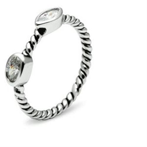 MA3W212 - Rhodium Brass Ring with AAA Grade CZ in Clear