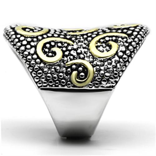 MA3W243 - Reverse Two-Tone Brass Ring with No Stone