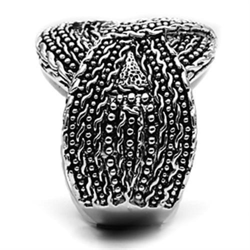 MA3W248 - Rhodium Brass Ring with No Stone