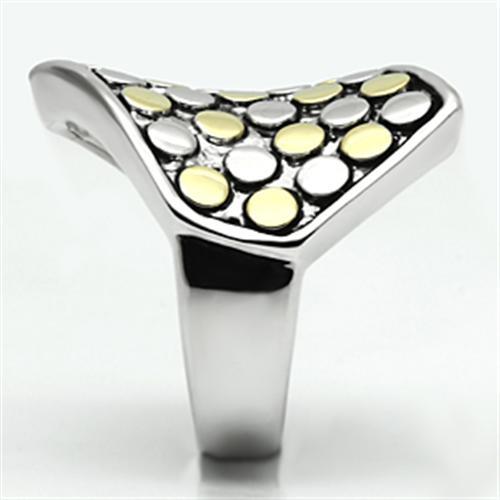 MA3W249 - Reverse Two-Tone Brass Ring with No Stone