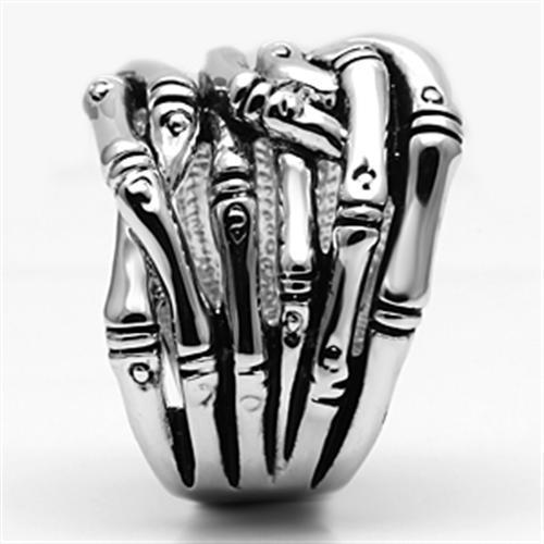 MA3W253 - Rhodium Brass Ring with No Stone