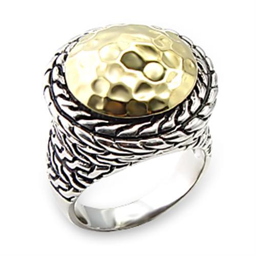 MA6X084 - Reverse Two-Tone Brass Ring with No Stone