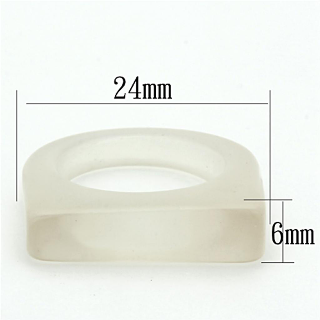 MALO2965 - Resin Ring with Synthetic Synthetic Stone in Clear