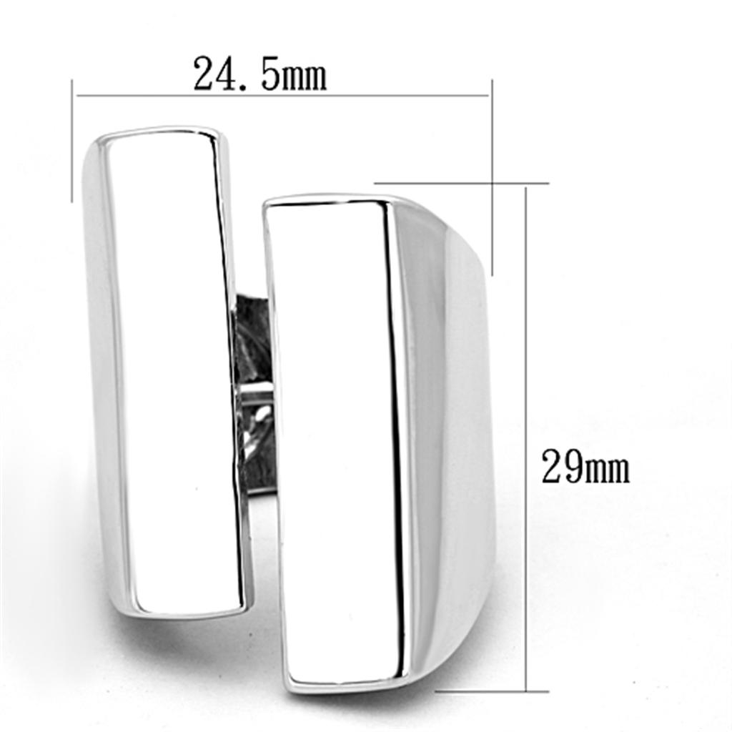 MALO3165 - Rhodium Brass Ring with No Stone