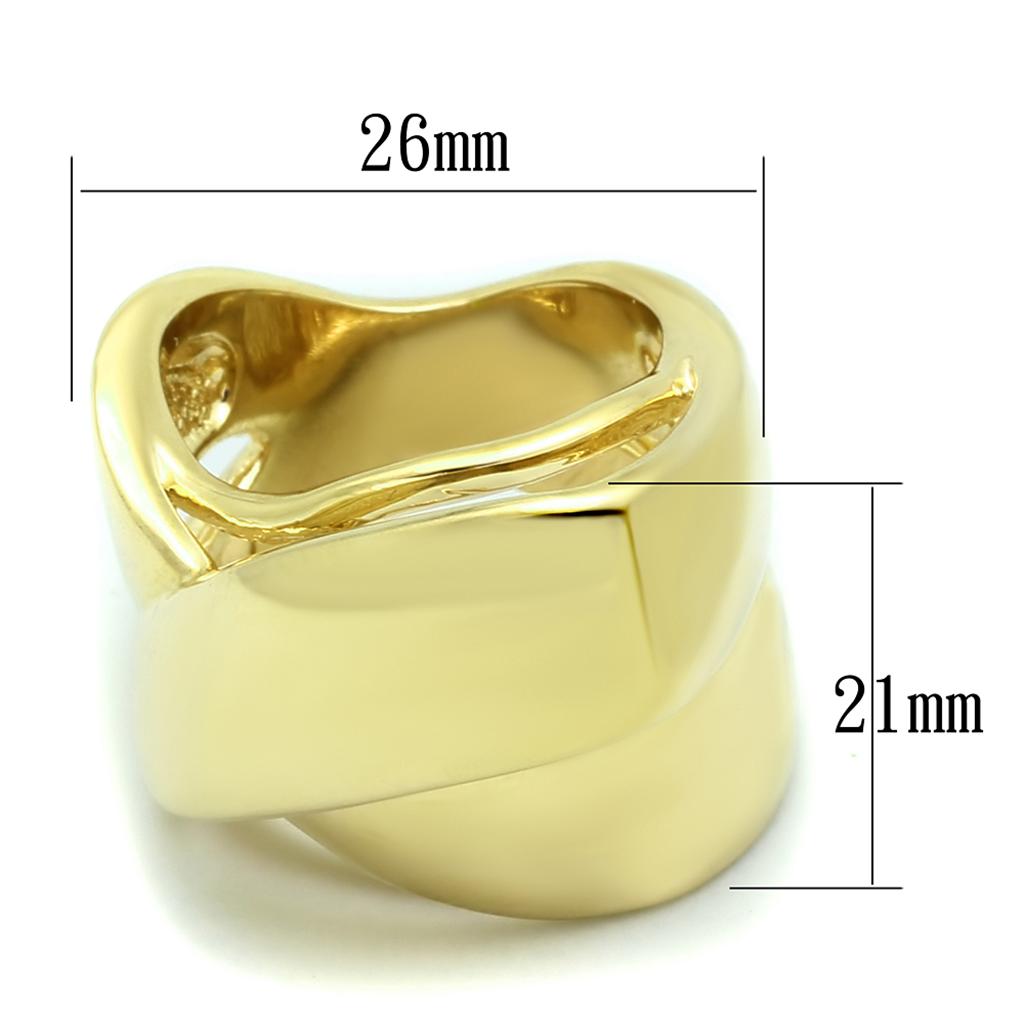 MALO3192 - Gold Brass Ring with No Stone