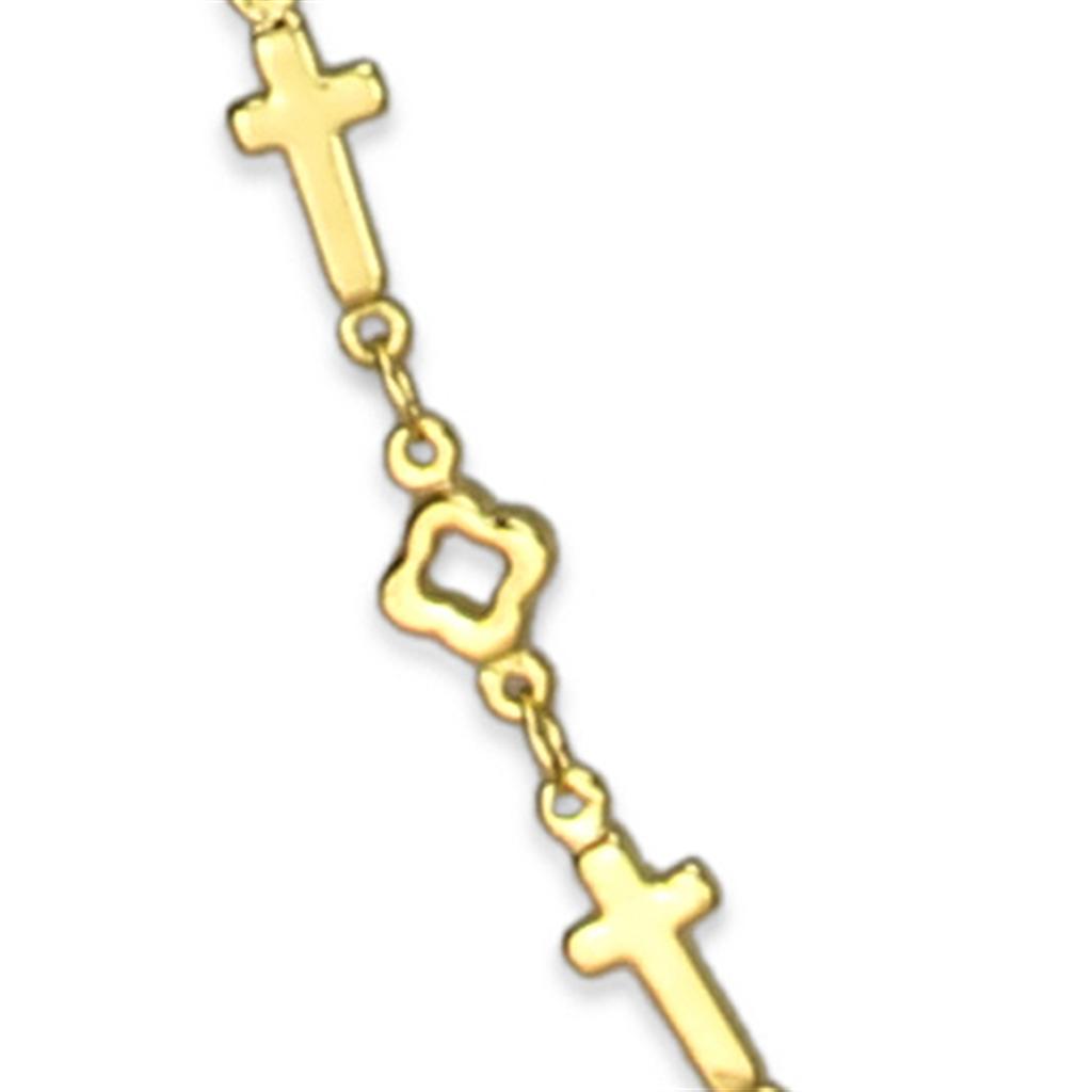 MALO3453 - Flash Gold Brass Necklace with No Stone