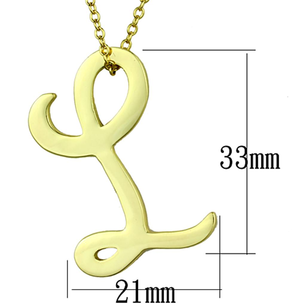 MALO3459 - Gold Brass Chain Pendant with No Stone
