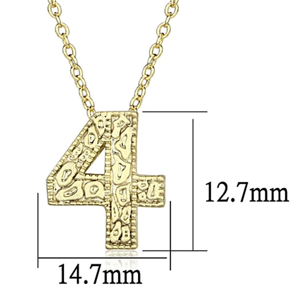 MALO3462 - Flash Gold Brass Chain Pendant with Top Grade Crystal in Clear